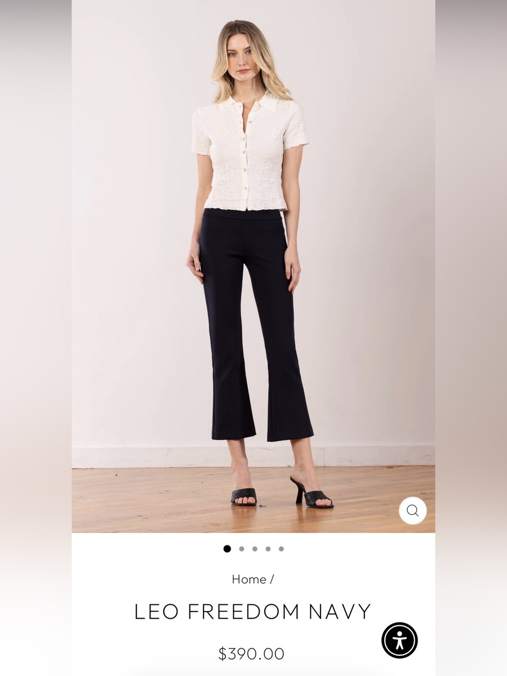 Leo Freedom Navy Bootcut Pants with 4 Way Stretch